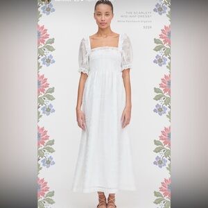 White Patchwork Organza Maxi Dress